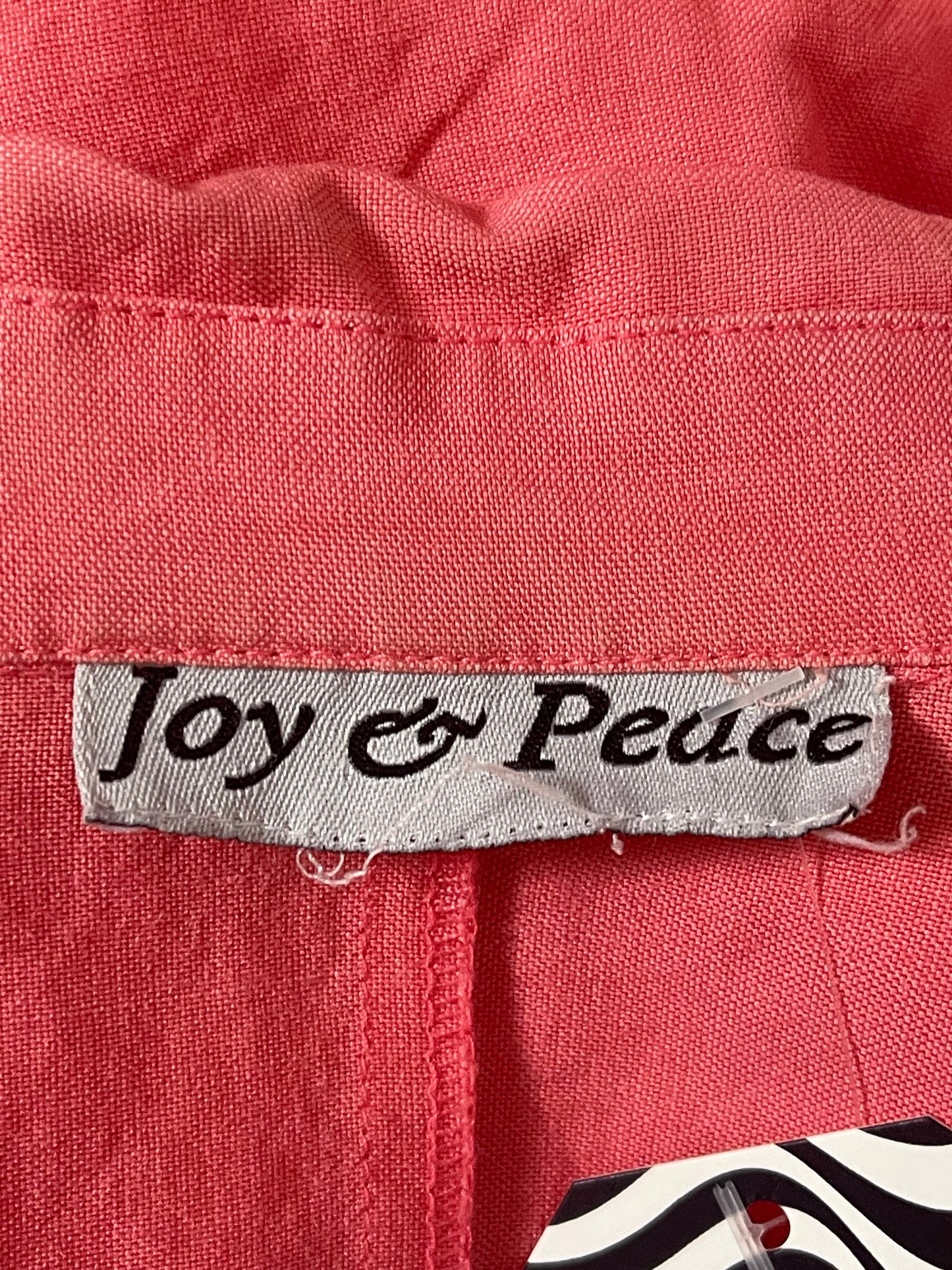 90’s Joy & Peace Salmon Pink Sleeveless Blouse (2X)
