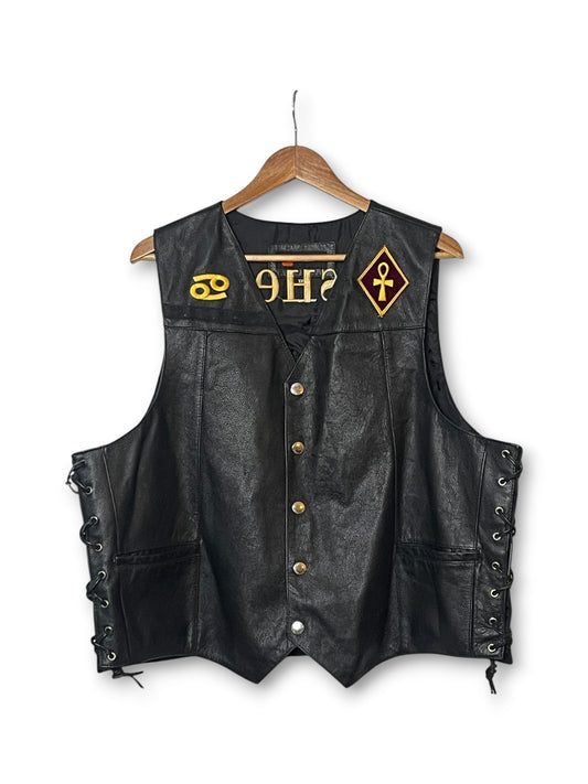 Upcycled Leather Vest (2X)