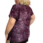 90’s Jaclyn Smith Purple Floral Paisley Print Shirt (3X)