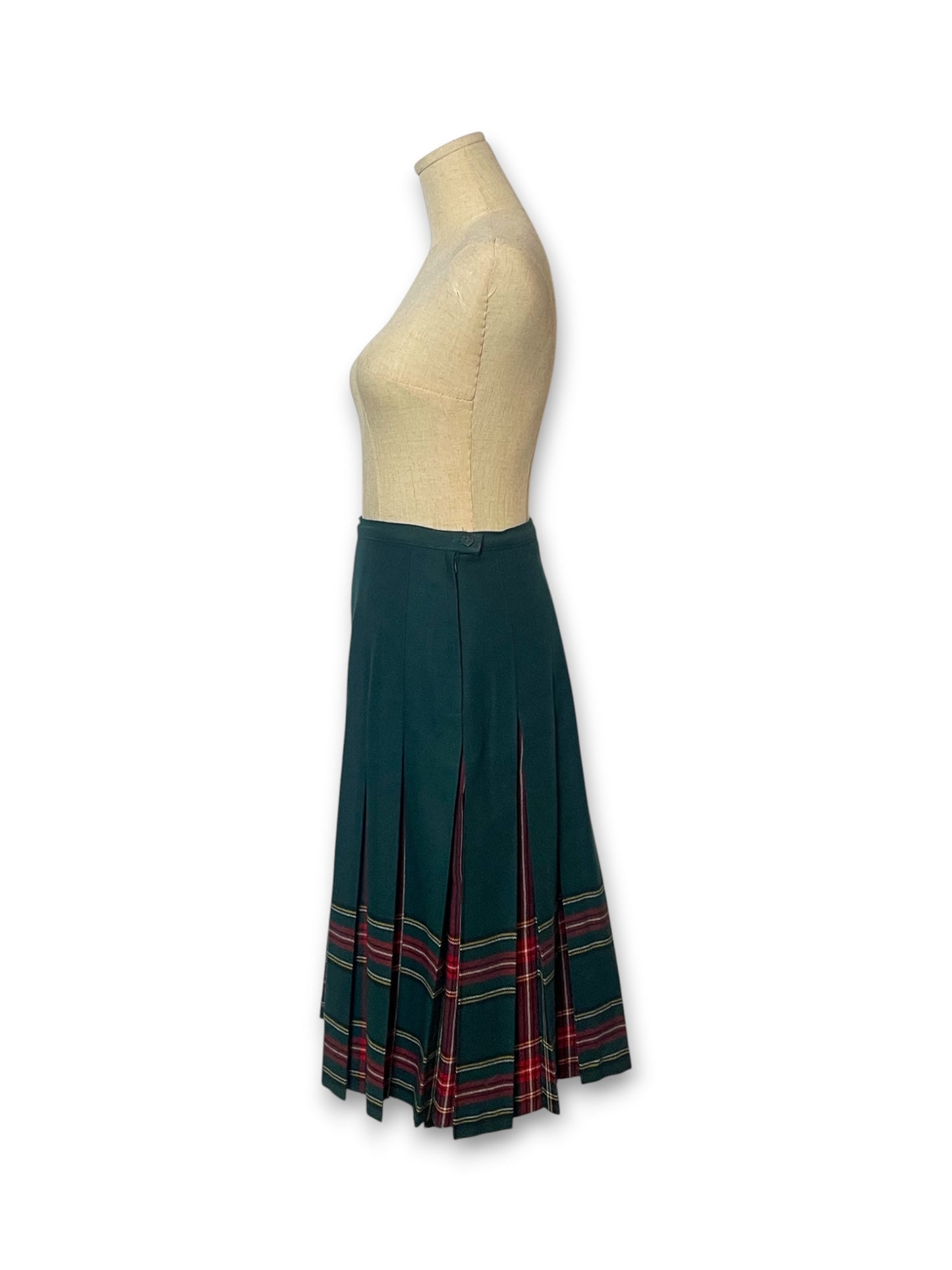 80’s Tartan Pleated Skirt (S)