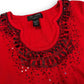 90’s Cable & Gauge Red Knit Long Sleeve Shirt (M)