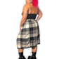 70’s Sag Harbor Black and White Tartan Plaid Skirt (2X)