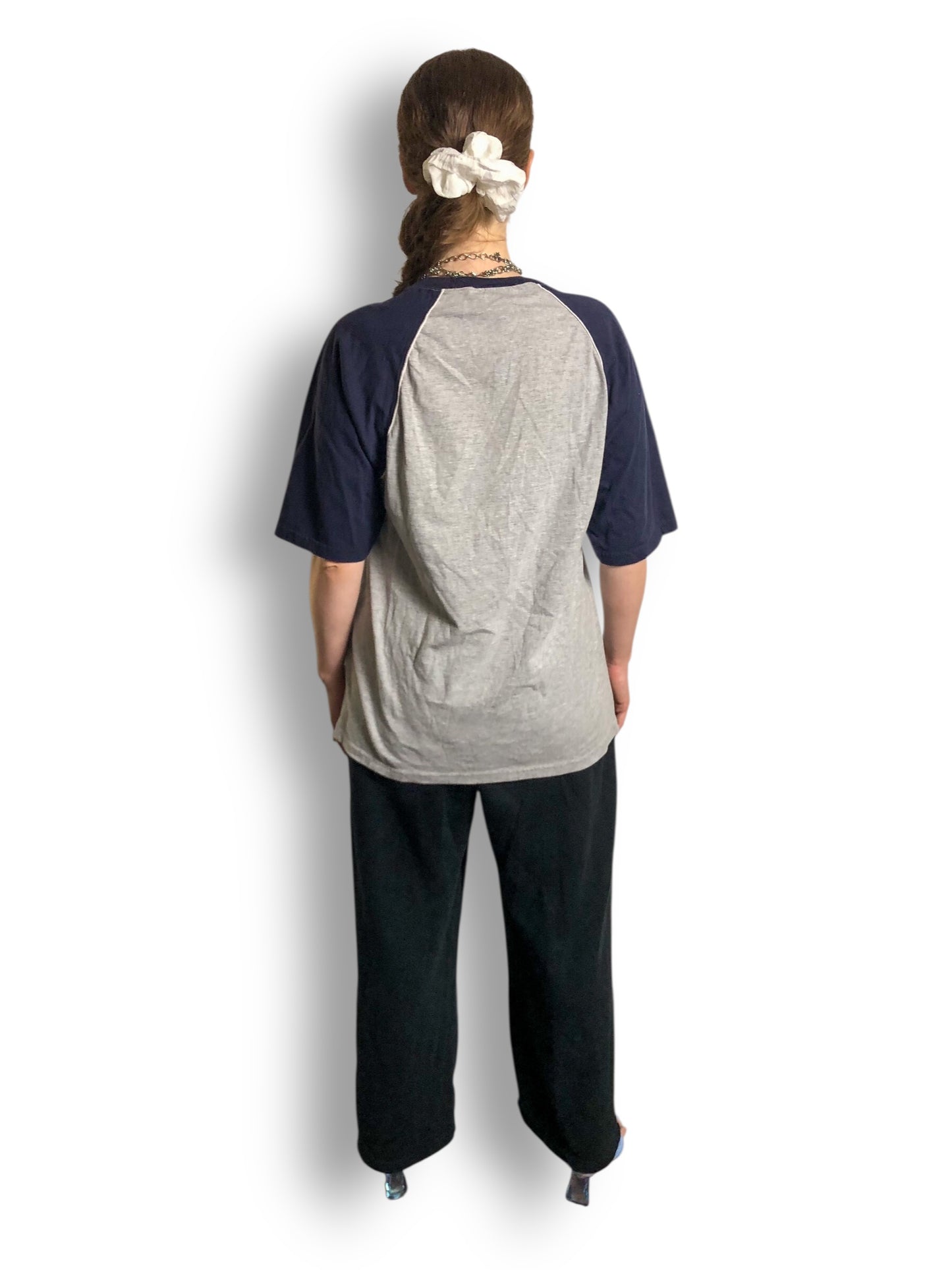 Y2K Yellowstone National Park Heather Gray Raglan T-Shirt (L)