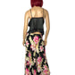 90’s/Y2K Jones New York Black Floral Print Skirt (M/L)
