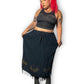 90’s/Y2K Cottonfields Black Midi Skirt (XL/2X/3X)