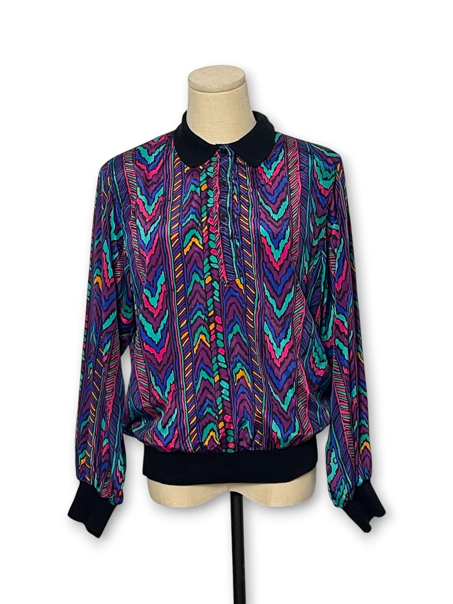 90’s Colorful Retro Print Shirt (M/L)