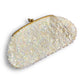 Vintage White Beaded Coin Purse