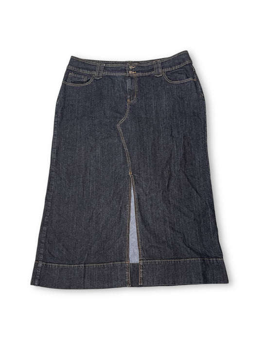 90’s/Y2K Dark Wash Denim Midi Skirt (3X)