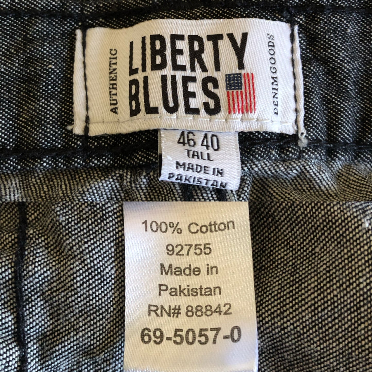 Y2K/Modern Liberty Blues Faded Black Denim Jeans (3X)