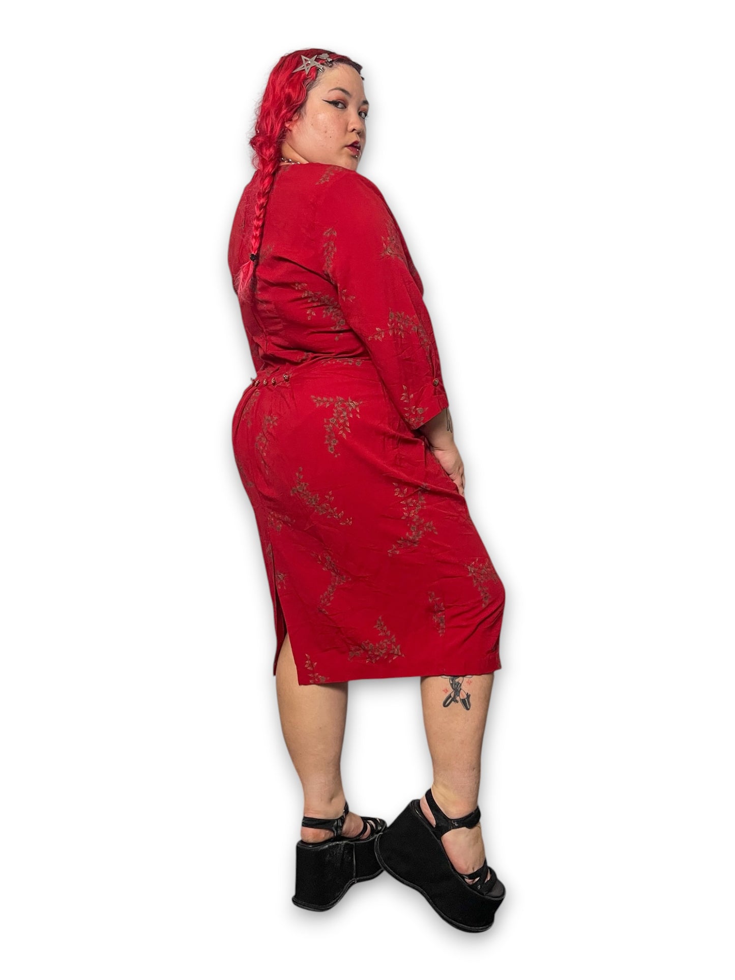 80’s/90’s Retro Boho Print Dress (1X/2X)