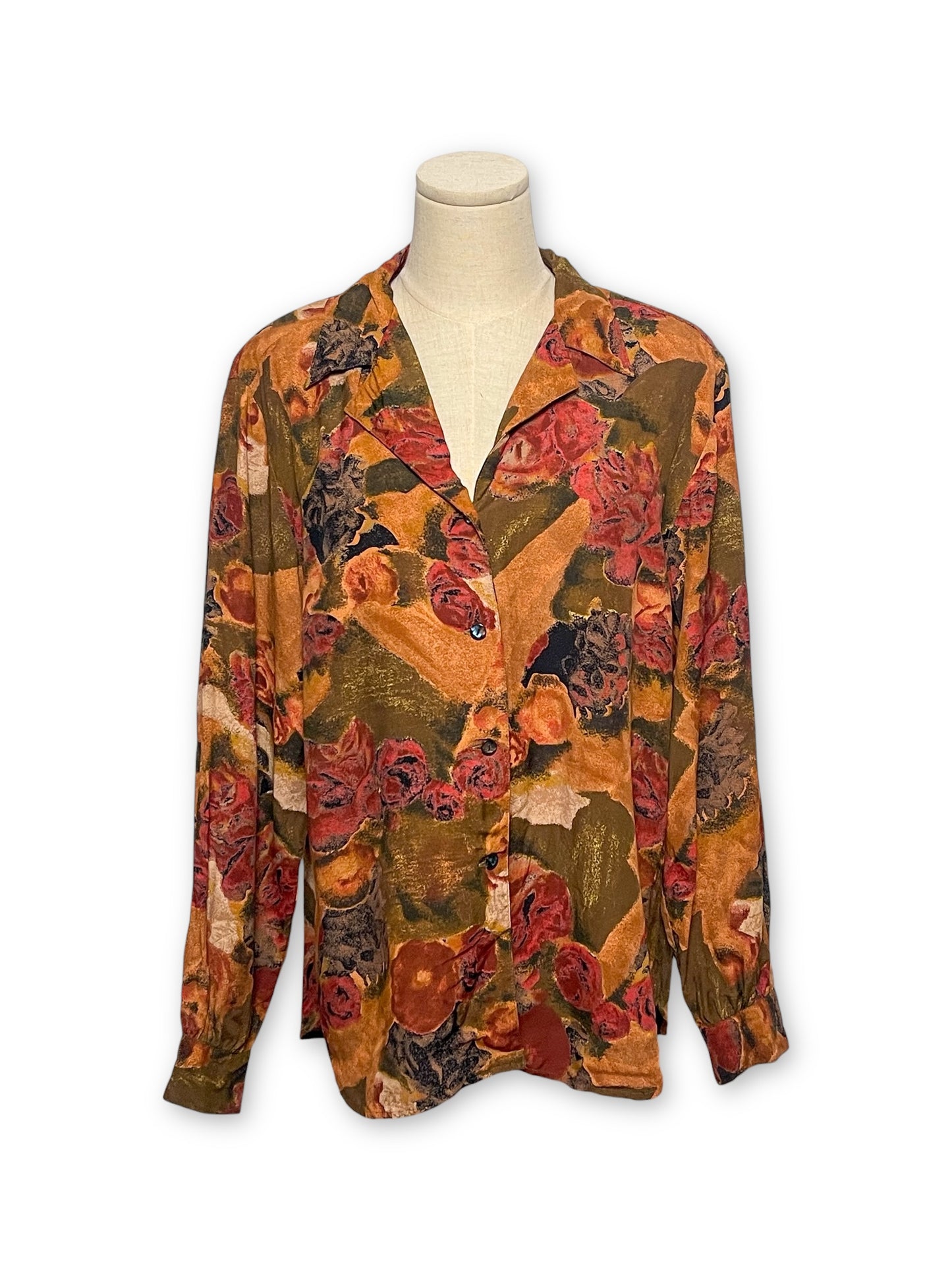 90’s Floral Print Blouse (L)