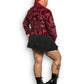 90’s/Y2K Chico’s Red Paisley Velvet Blazer (XL)