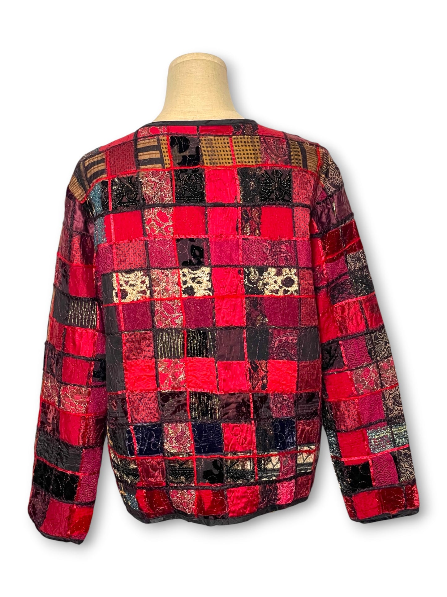 90’s Patchwork Tapestry Cardigan (L)