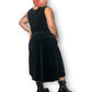 60’s/70’s Bechamel Black Velvet Midi Dress (XL)