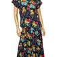 Vintage Abstract Floral Print 2-Piece Set (L)