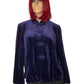 70’s/80’s Miss Accent by Act III Navy Blue Velvet Blazer (L/XL)