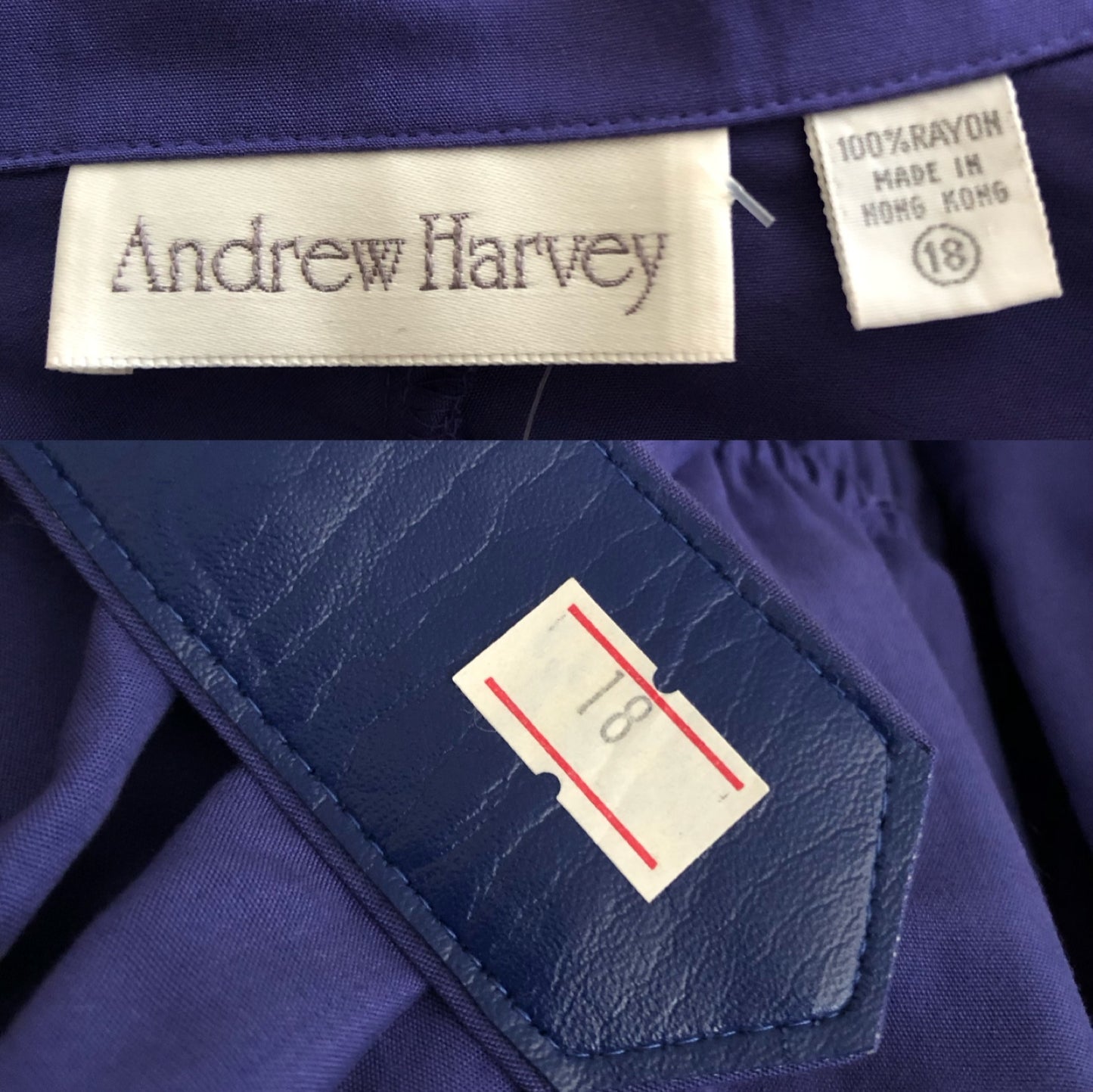 90’s Andrew Harvey Purple Retro Shirt Dress (2X)
