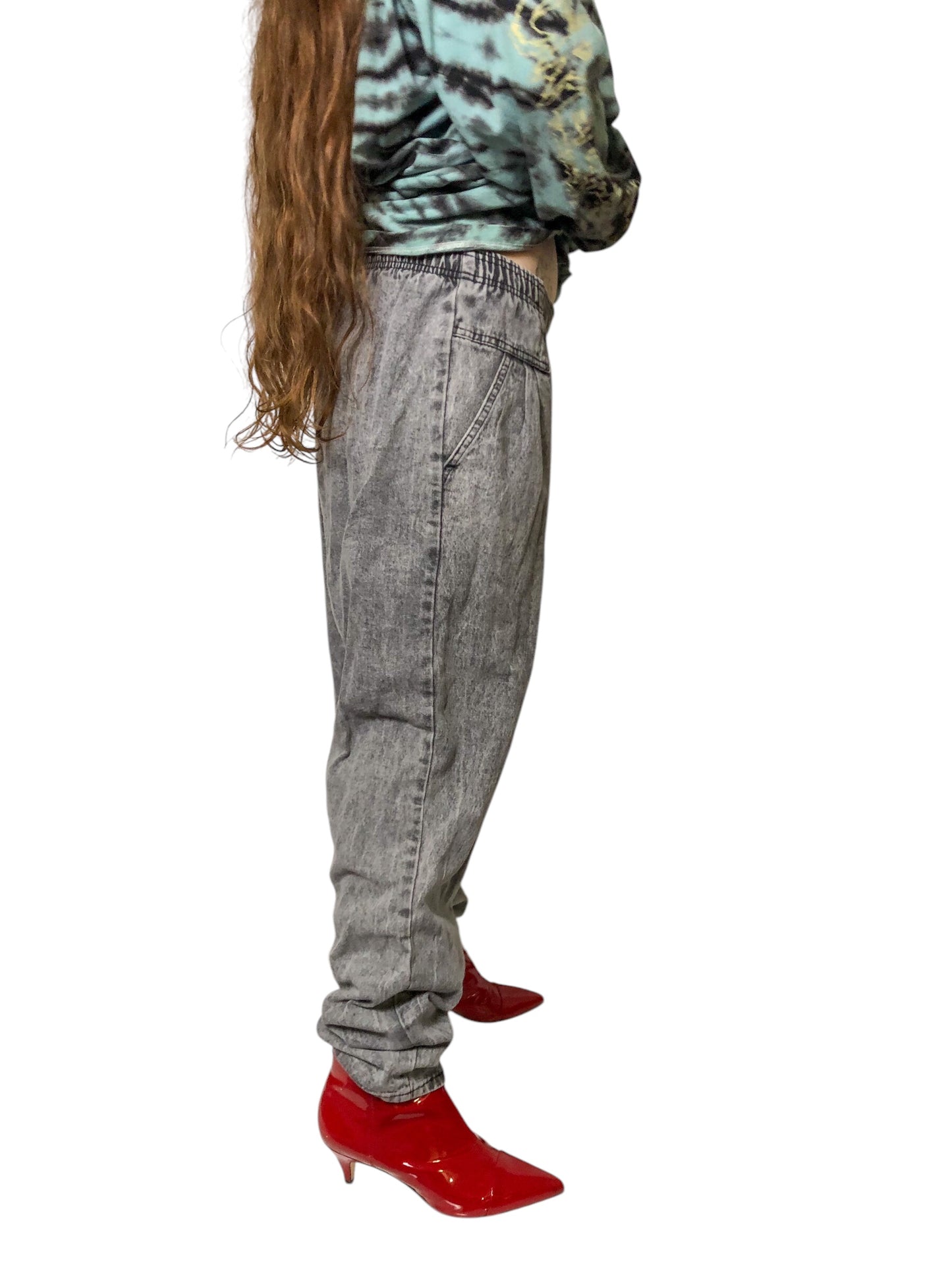 80’s/90’s Tory Island Gray Acid Wash Jeans (XL)