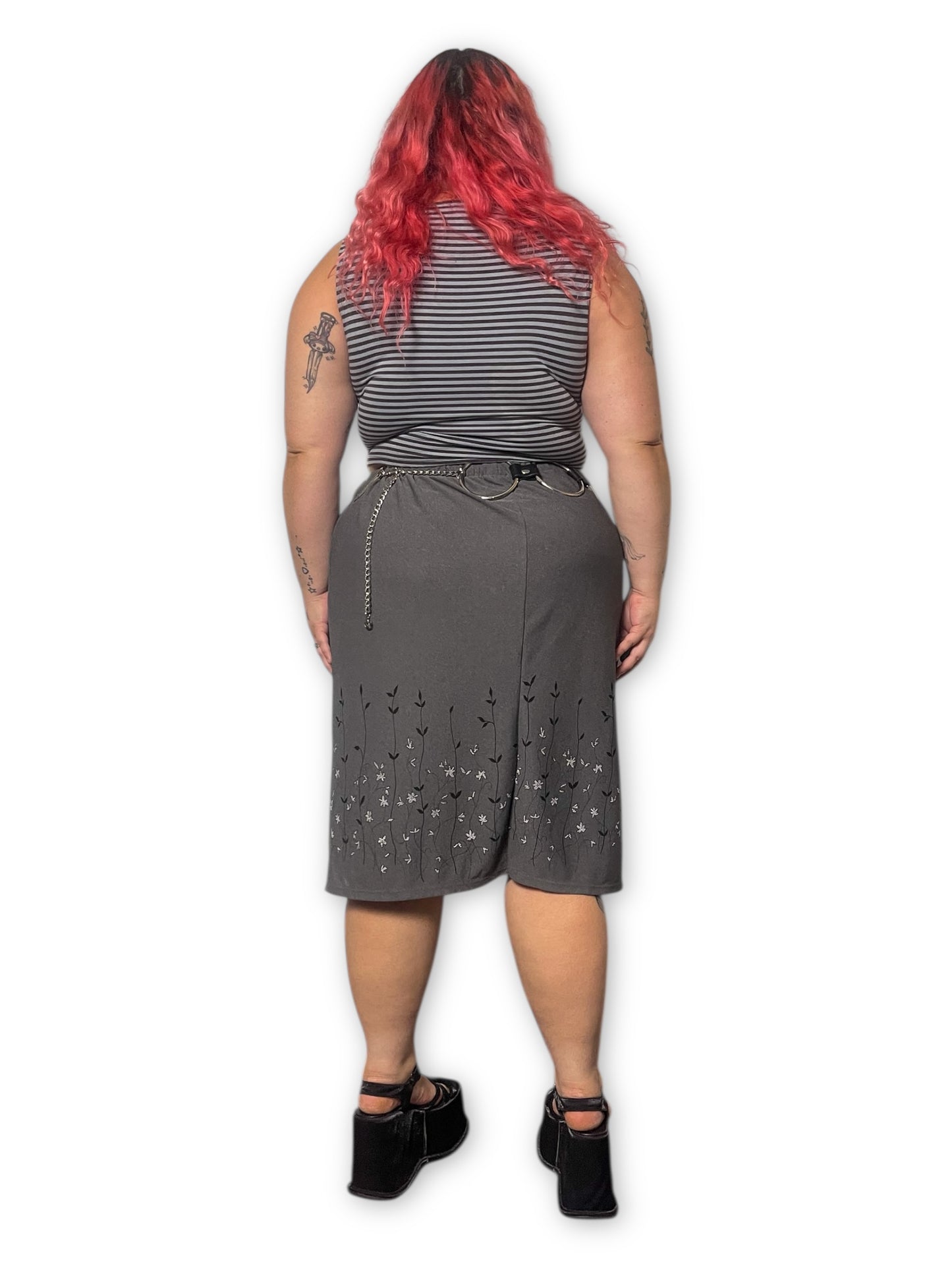 Vintage Grunge Floral Skirt (2X/3X)