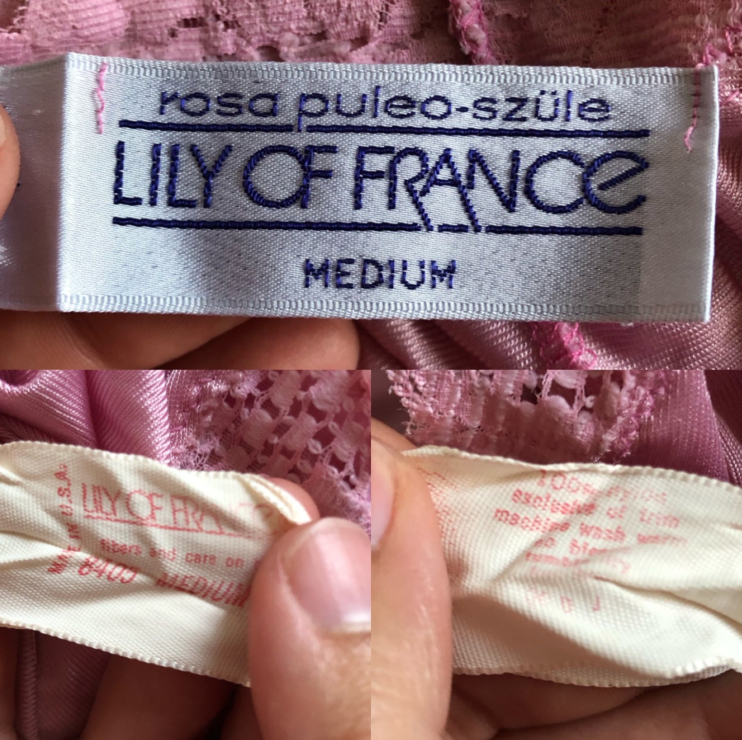 60’s/70’s Lily of France Pink Slip Maxi Dress (M)