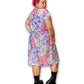 80’s Watercolor Floral Print Dress (3X)