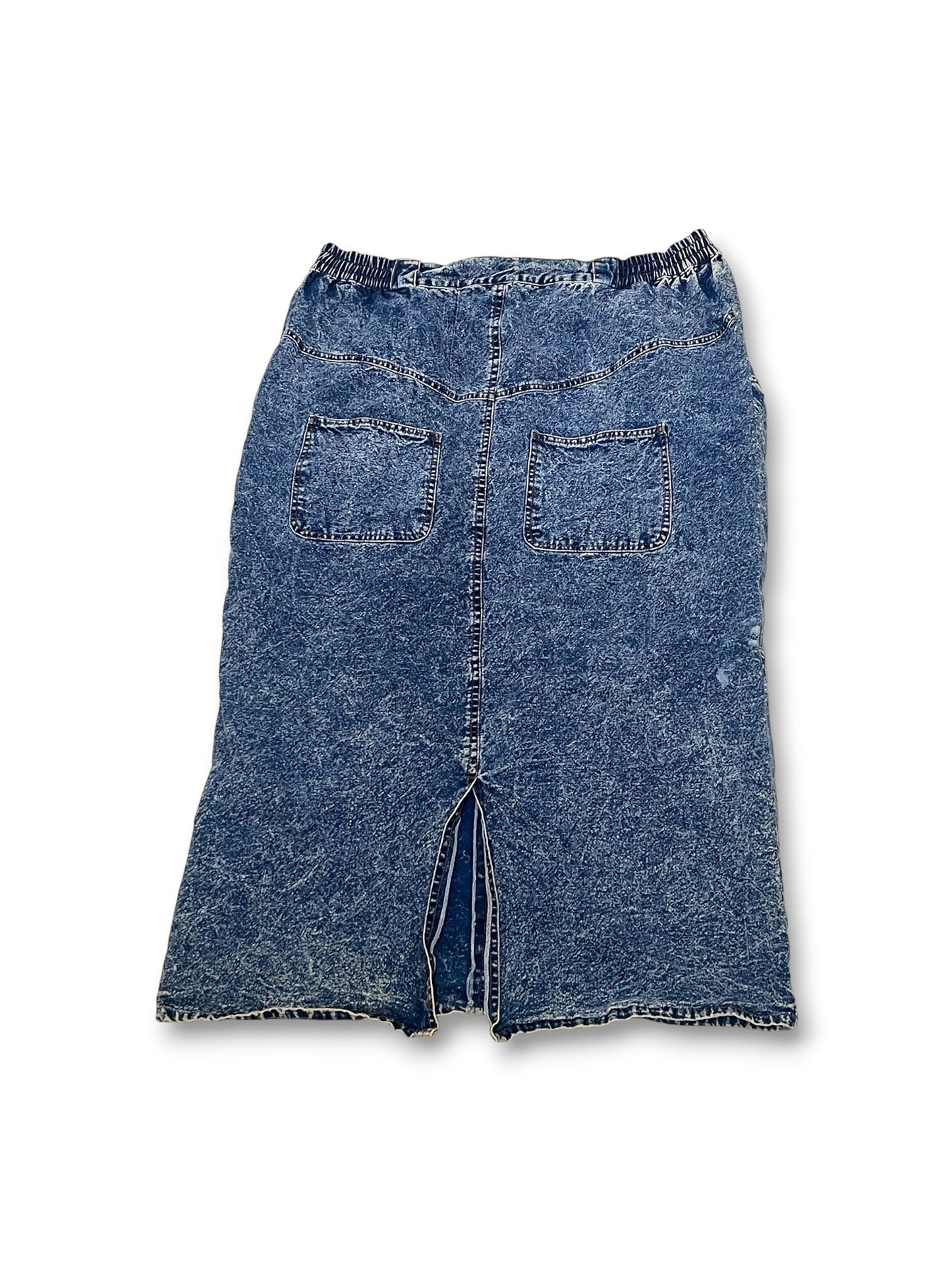 90’s Acid Wash Denim Pencil Skirt (M/L)