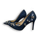 Sam Edelman Denim Rhinestone Heels (6.5)