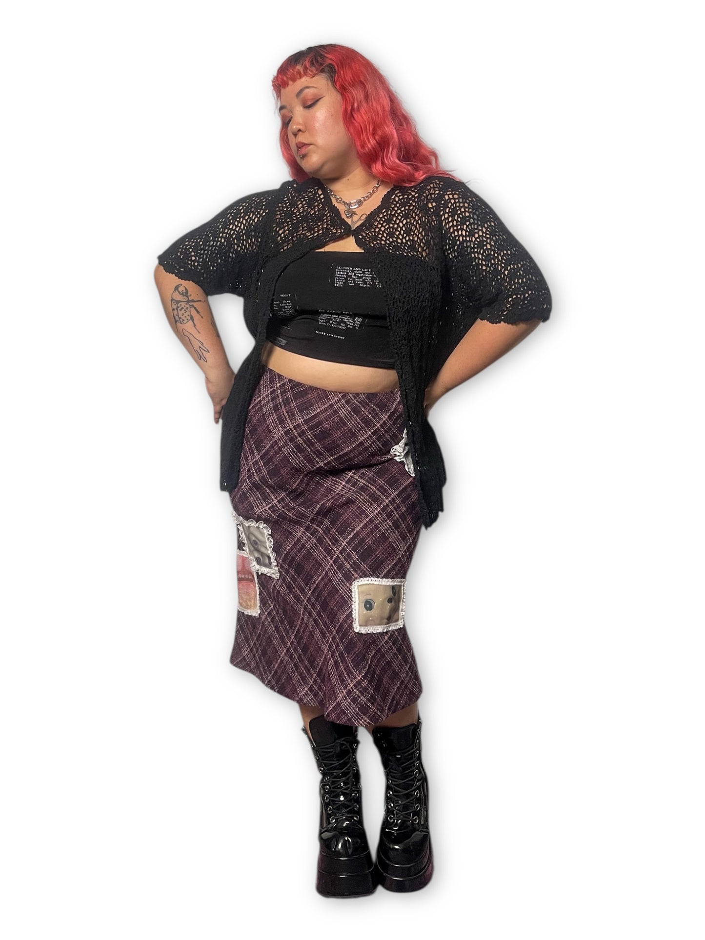 90’s/Y2K Black Knit Cardigan Top (2X)