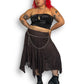 90’s/Y2K Maurices Brown Handkerchief Skirt (2X/3X/4X)