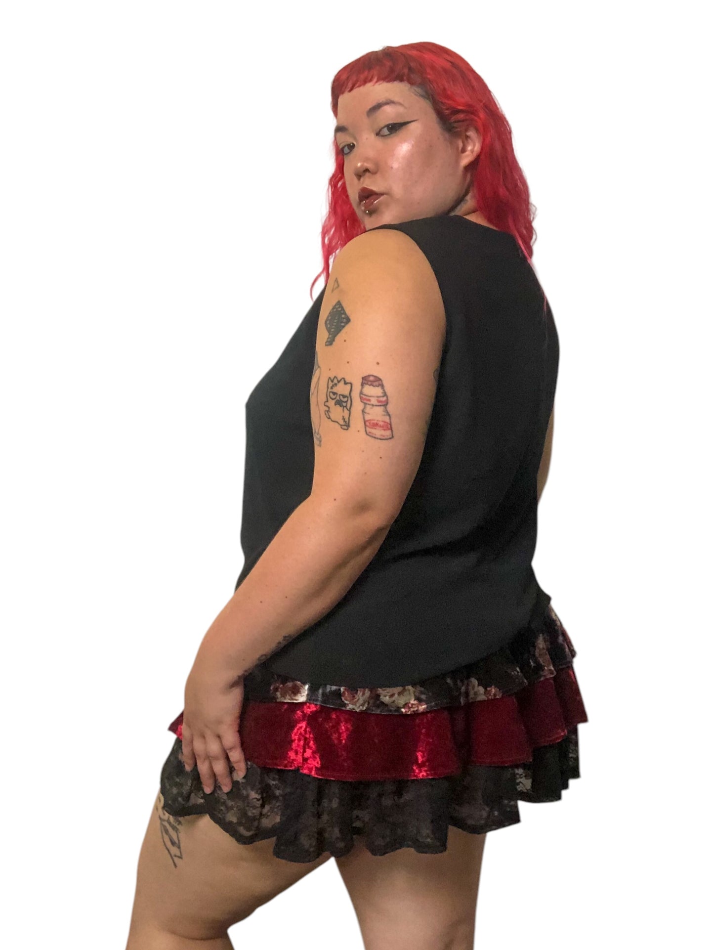 90’s After Dark Mesh Layered Tank Top (2X)