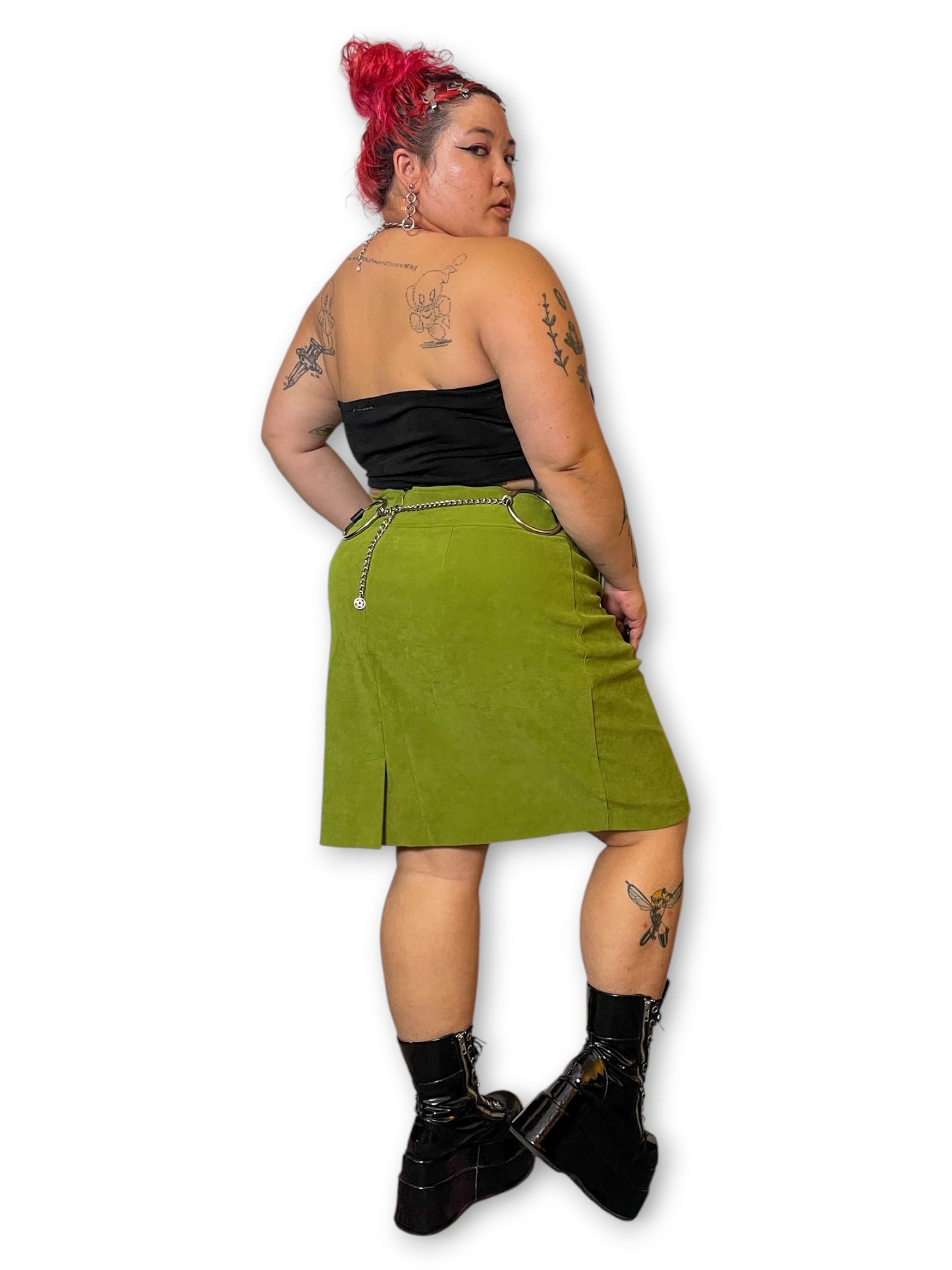 Y2K Lime Green Skirt (2X/3X)