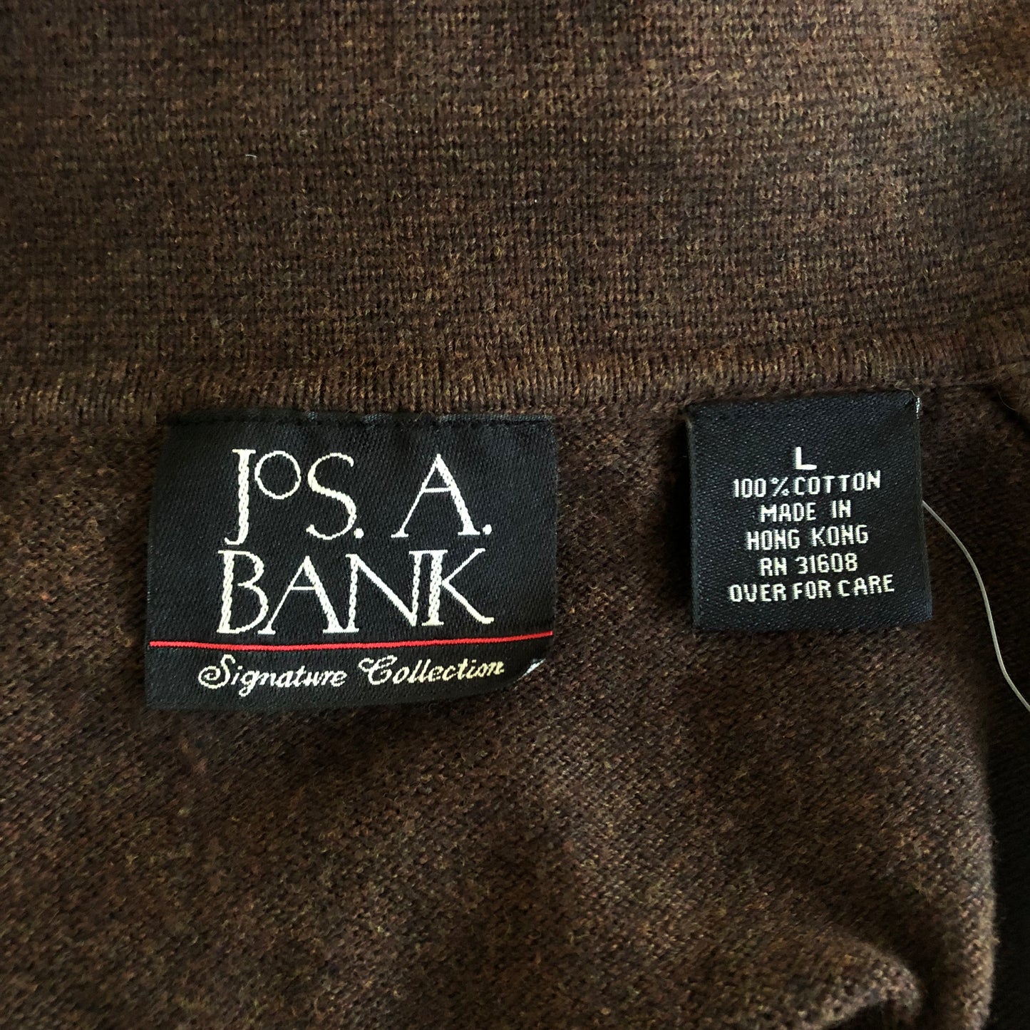 90’s Jos A. Bank Brown Long Sleeve Knit Sweater (L/XL)