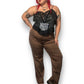 Y2K City Girl by Nancy Bolen Brown Pants (2X)
