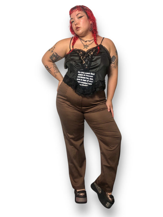 Y2K City Girl by Nancy Bolen Brown Pants (2X)