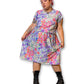 80’s Watercolor Floral Print Dress (3X)