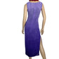 90’s/Y2K Tak High Fashion Purple Ombré Tree Print Midi Dress (S)