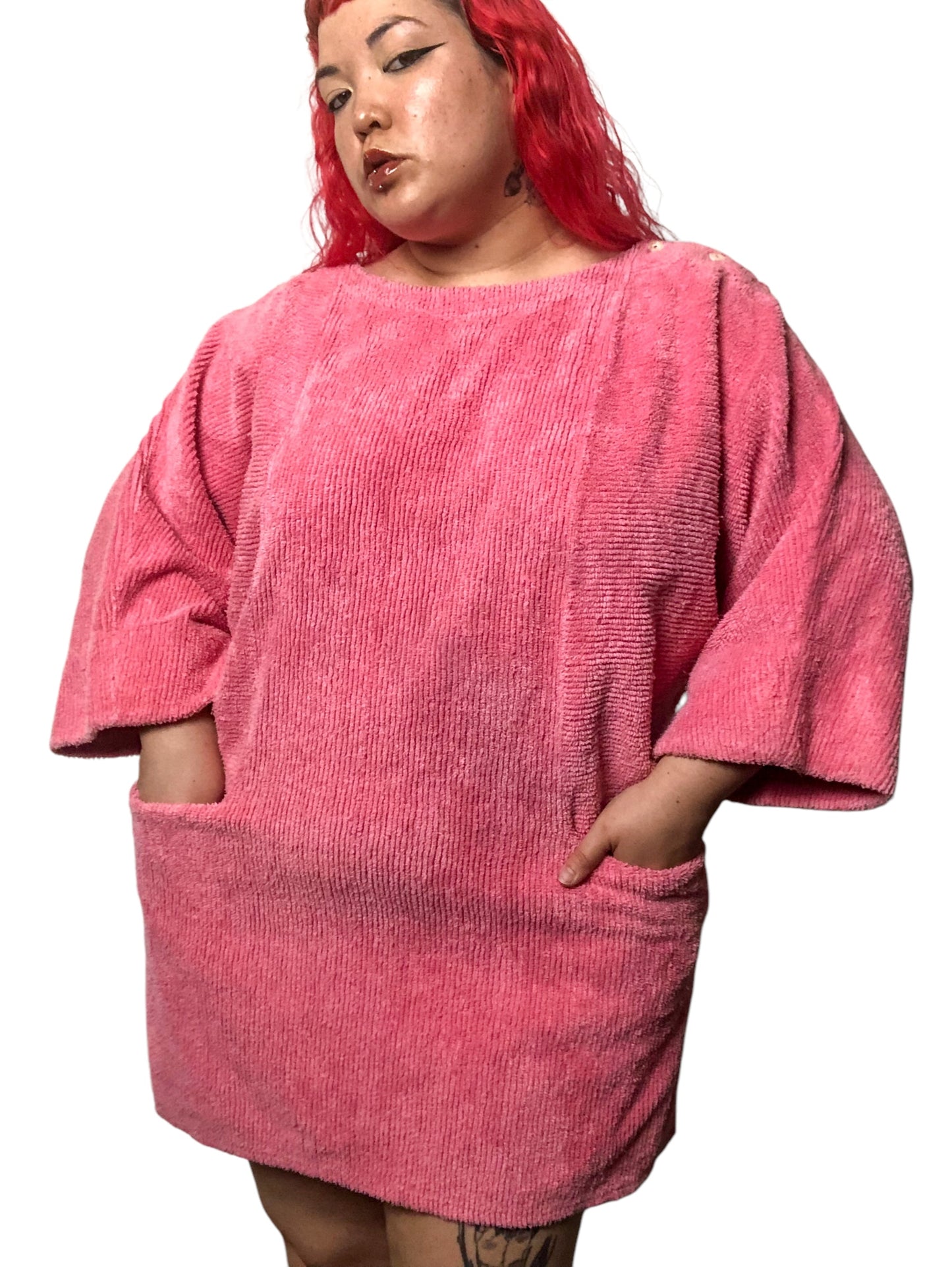 80’s Fuzzy Pink Shirt (XL/2X/3X)