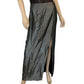 90's Jessica McClintock Gunne Sax Shiny Gray Maxi Skirt (L)