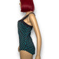 90’s/Y2K INC International Concepts Black and Turquoise Polka Dot Swimsuit (L)