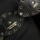 Vintage Black Leather Medallion Belt (M/L)