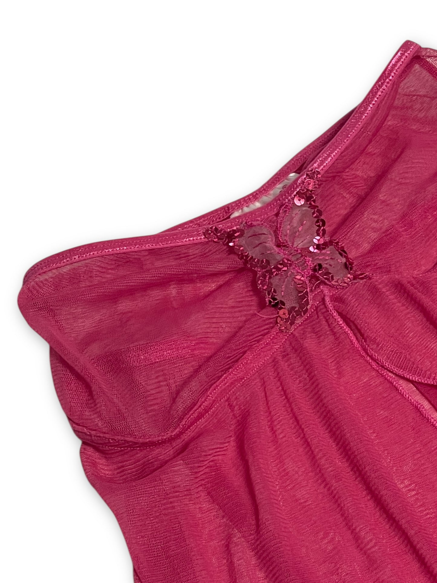 90’s/Y2K Dreamgirl Hot Pink Babydoll Tube Top (XXS/XS/S/M)