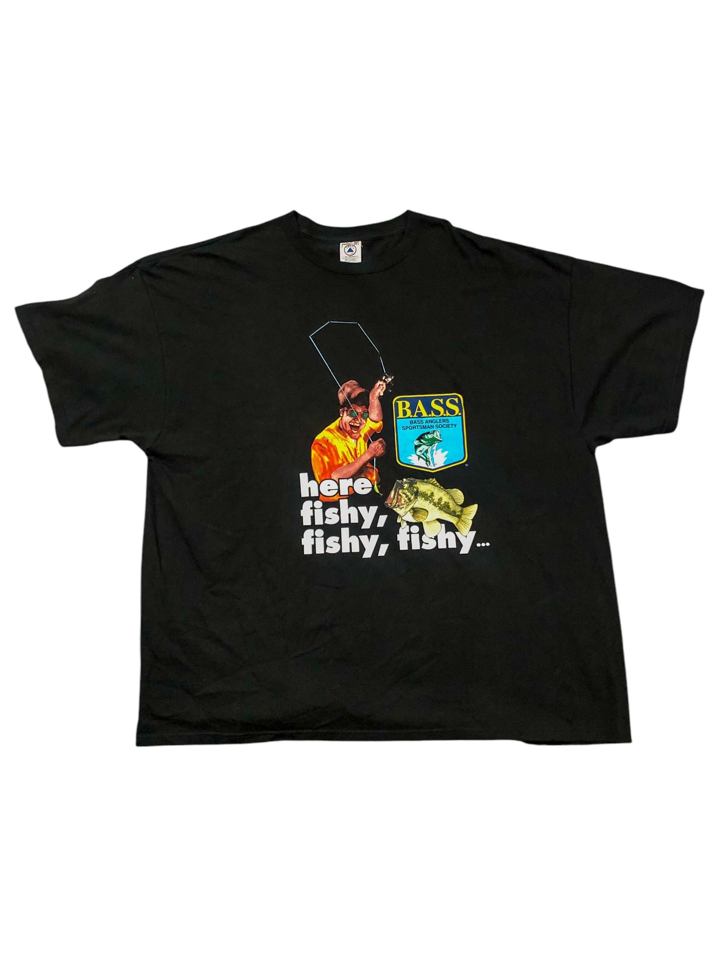 Y2K/Modern B.A.S.S. Bass Anglers Sportsman Society Black T-Shirt (3X)