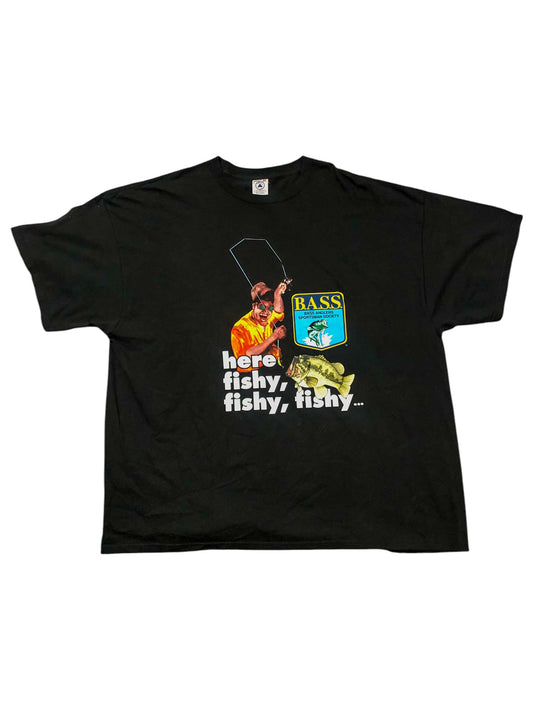 Y2K/Modern B.A.S.S. Bass Anglers Sportsman Society Black T-Shirt (3X)