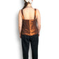 90’s Alfred Angelo Shiny Brown Pleated Tank Top (L)