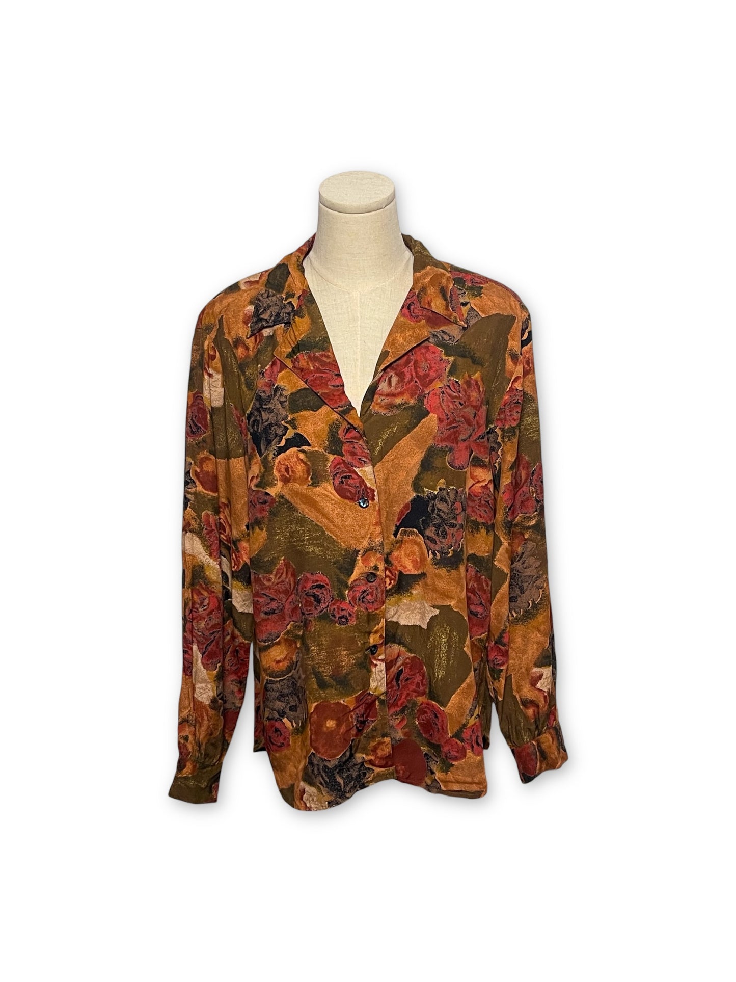 90’s Floral Print Blouse (L)