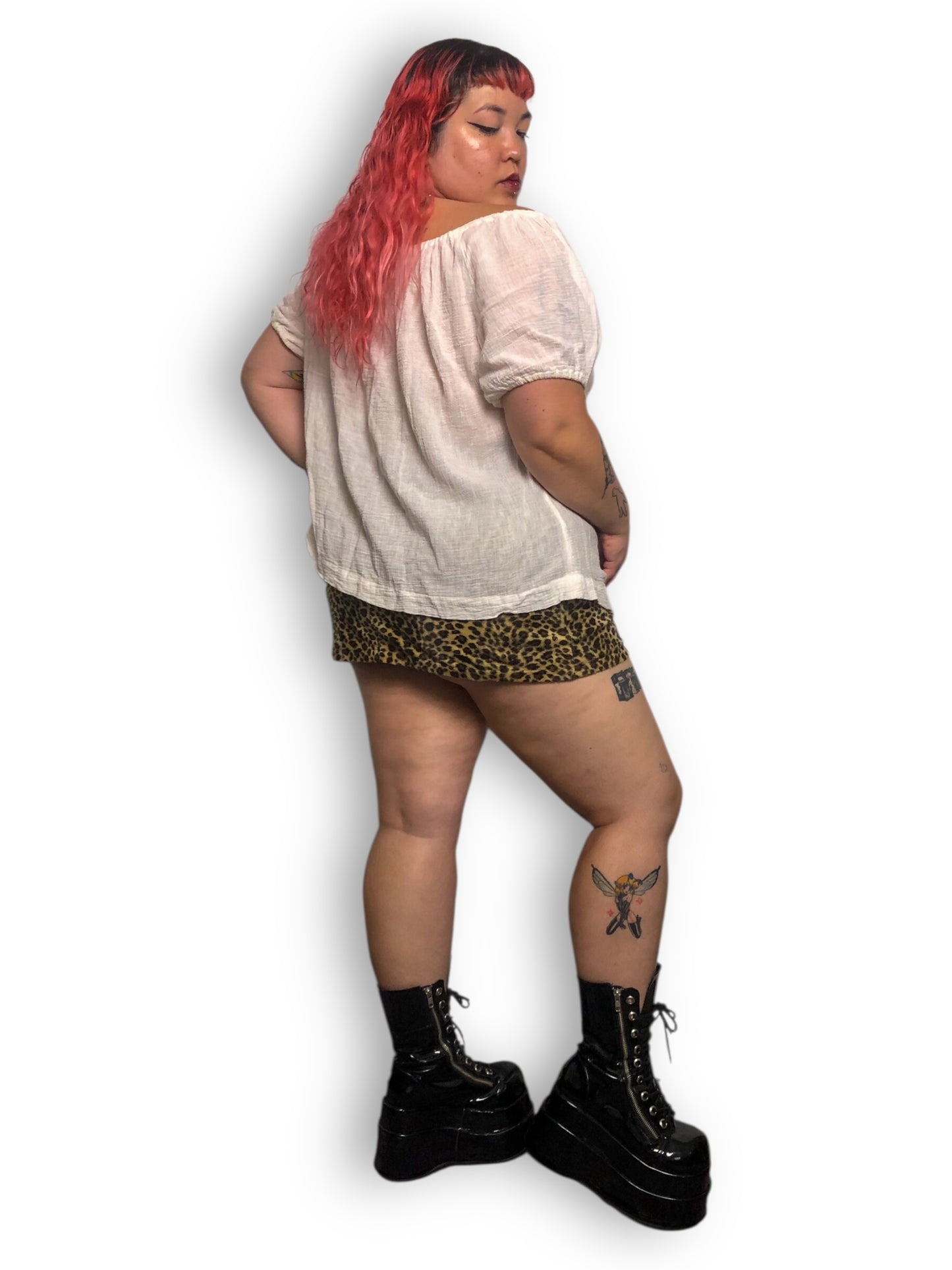 80’s/90’s White Milkmaid Blouse (3X)
