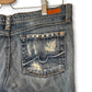 Y2K Medium Wash Distressed Jeans (S)