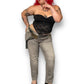 Y2K Bisou Bisou Gray Distressed Jeans (XL/2X)