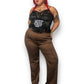 Y2K City Girl by Nancy Bolen Brown Pants (2X)