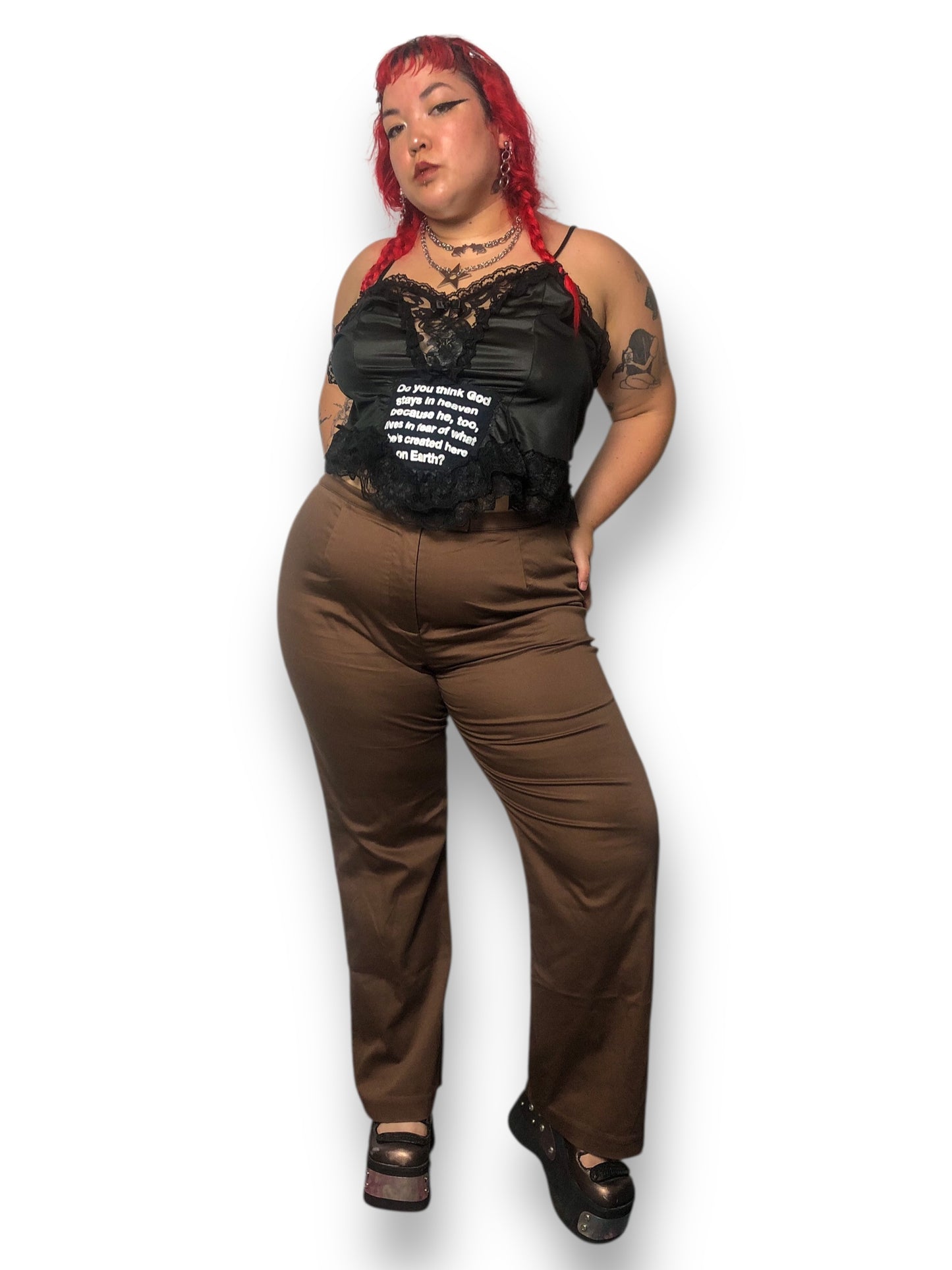 Y2K City Girl by Nancy Bolen Brown Pants (2X)